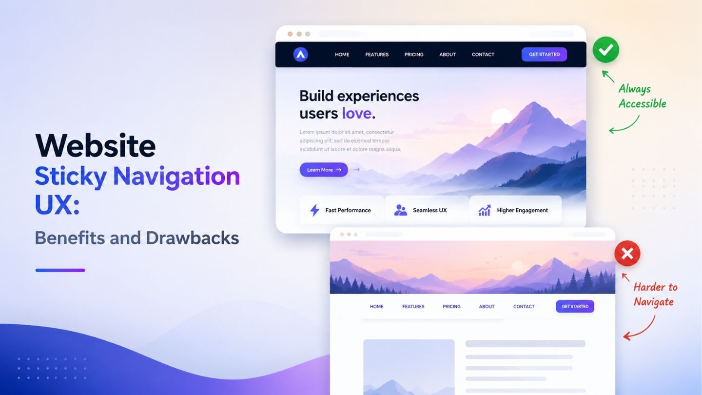 Website Sticky Navigation UX: Benefits and Drawbacks