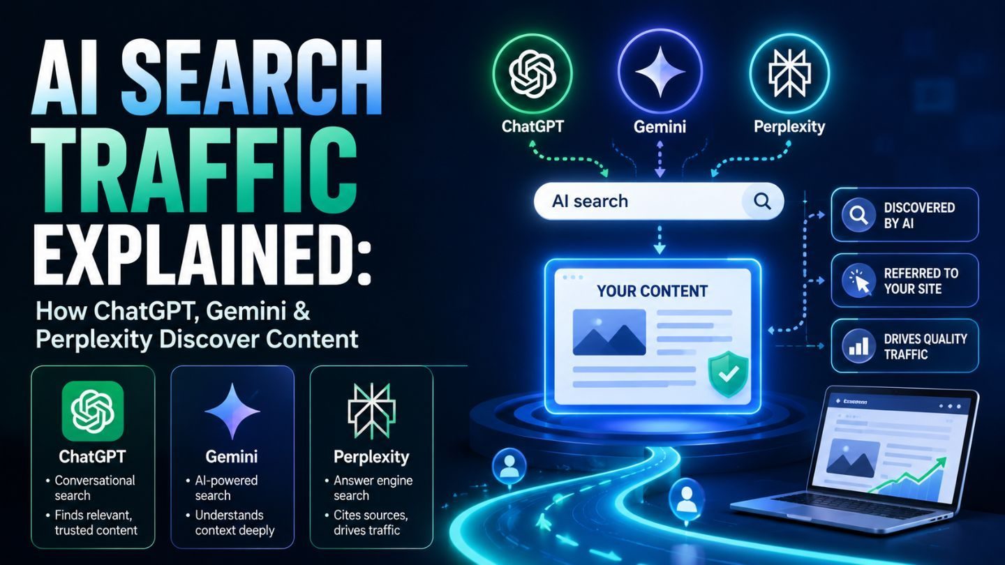 AI Search Traffic Explained: How ChatGPT, Gemini & Perplexity Discover Content