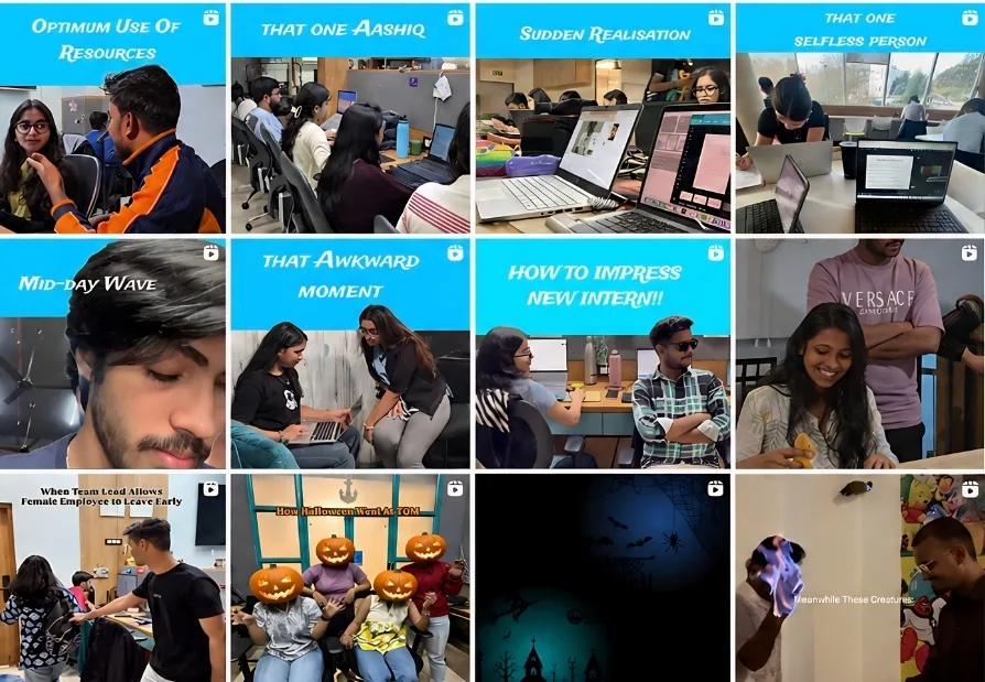 Recent Instagram reels from The Ocean Marketing team