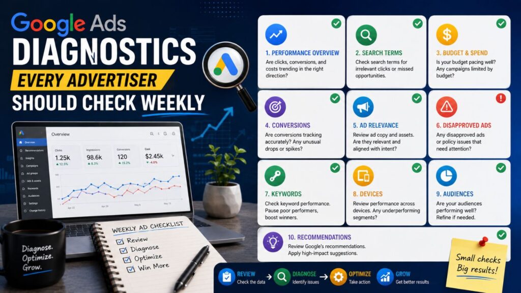 Google Ads Diagnostics Every Advertiser Should Check Weekly