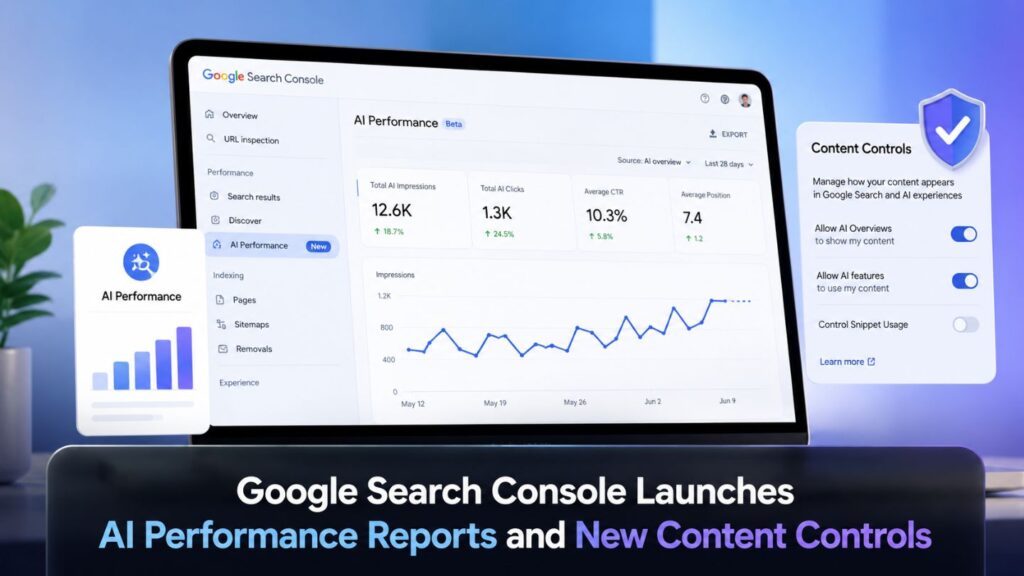 Google search console launches ai performance reports and new content controls