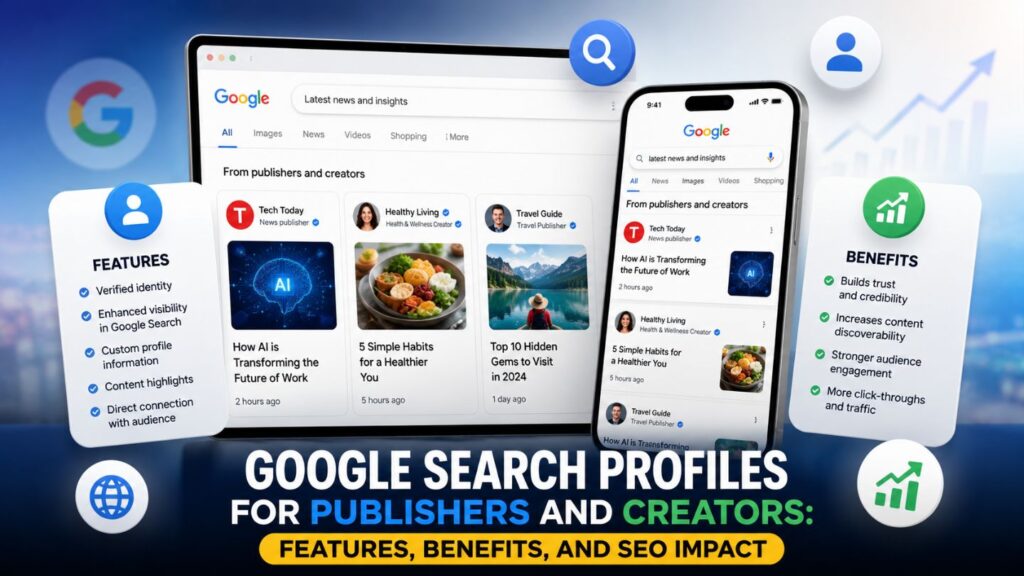 Google search profiles for publishers and creators: features, benefits, and seo impact