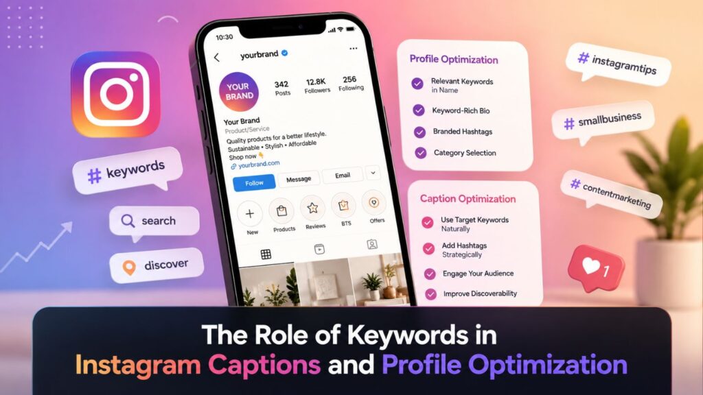 The role of keywords in instagram captions and profile optimization