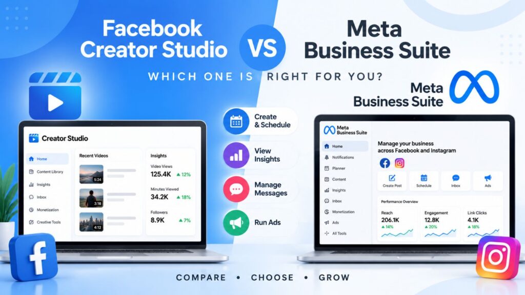 Facebook Creator Studio vs Meta Business Suite