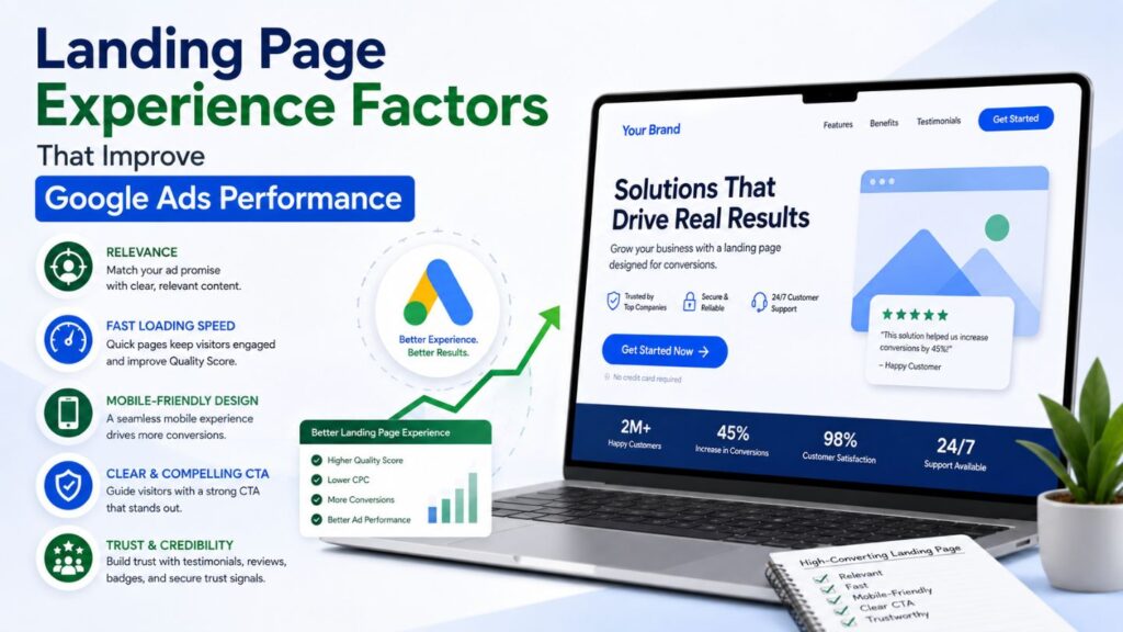 Landing Page Experience Factors That Improve Google Ads Performance